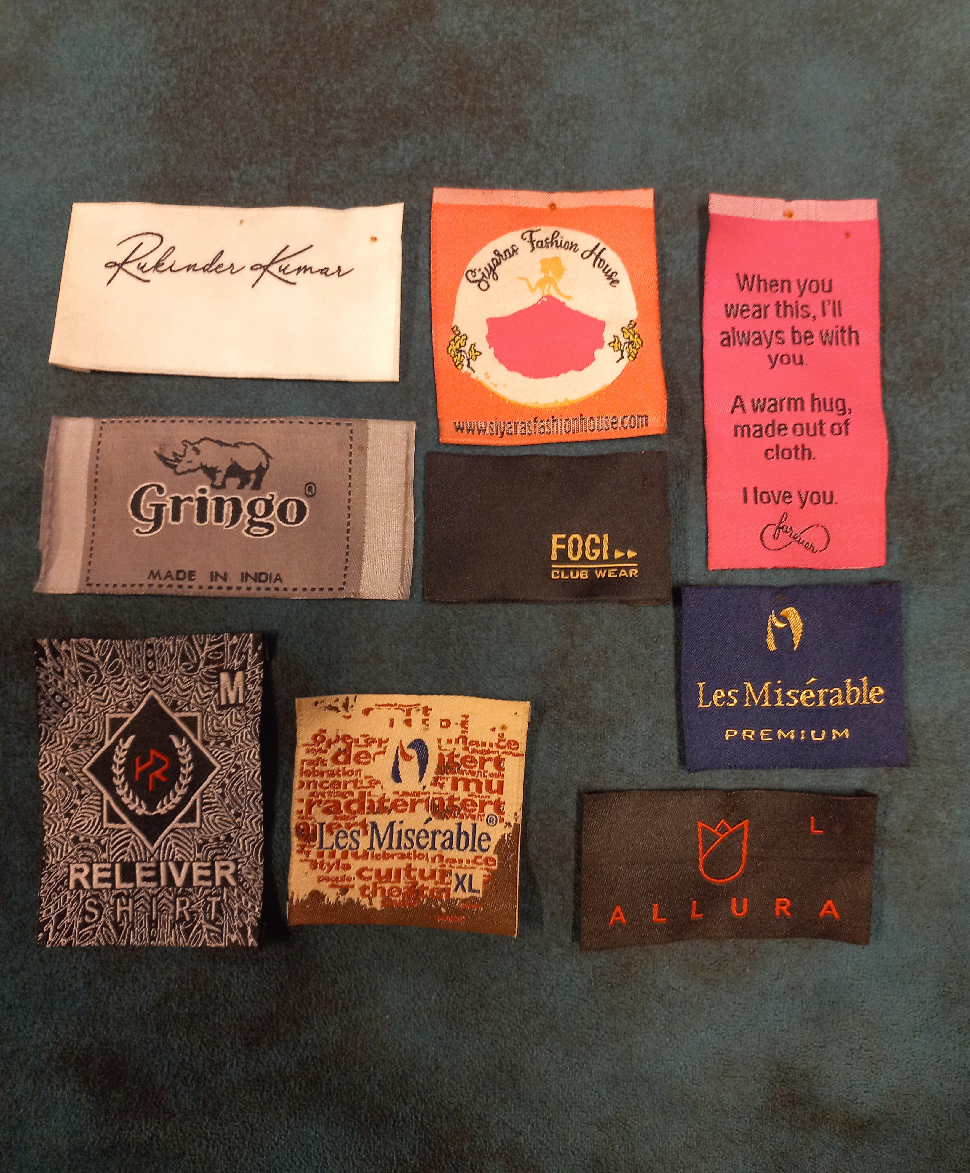 End Fold Woven Labels